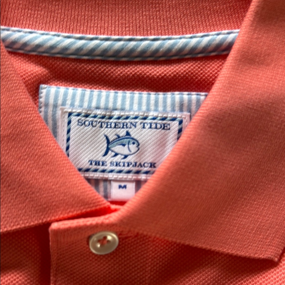 Southern Tide Polo Classic Cotton “Georgia Peach”. - Picture 3 of 5
